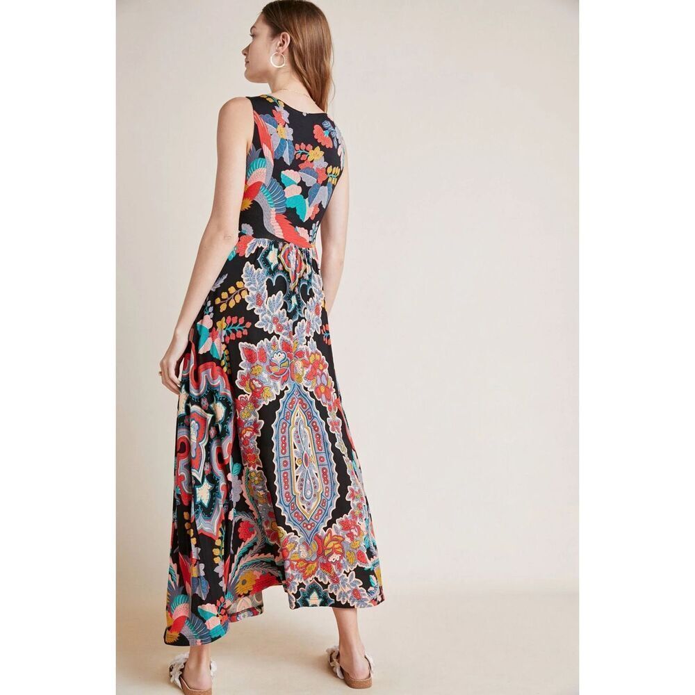 Maeve Anthropologie Maxi Dress Womens Large Camilla Floral Boho Festival - Picture 9 of 9